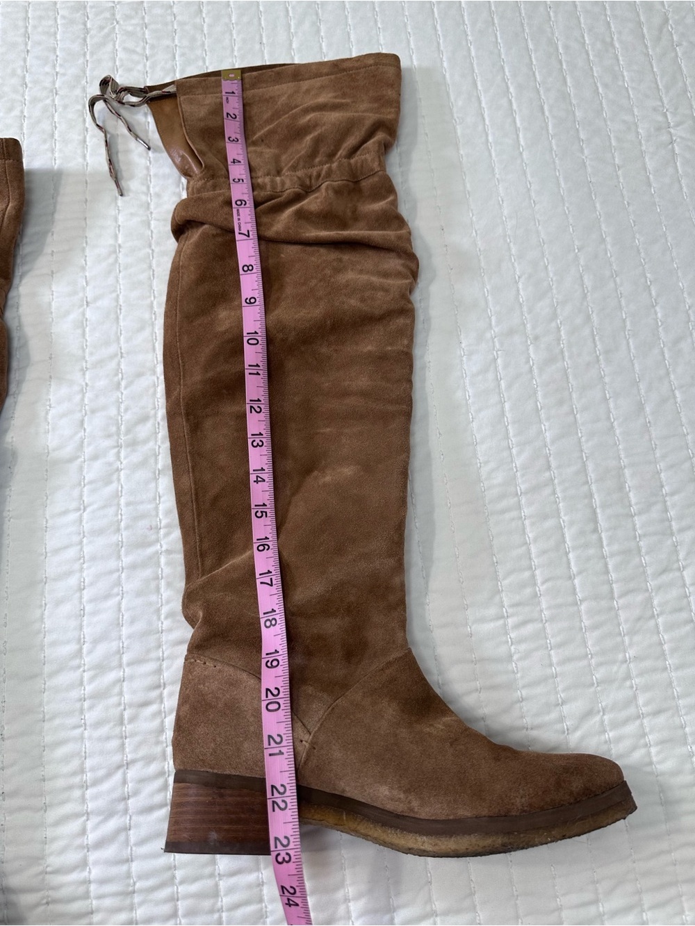 See by Chloé Jona Slouchy Cognac Suede Over-the-Knee Slouch Boots Size 39 or 8 - Picture 7 of 13